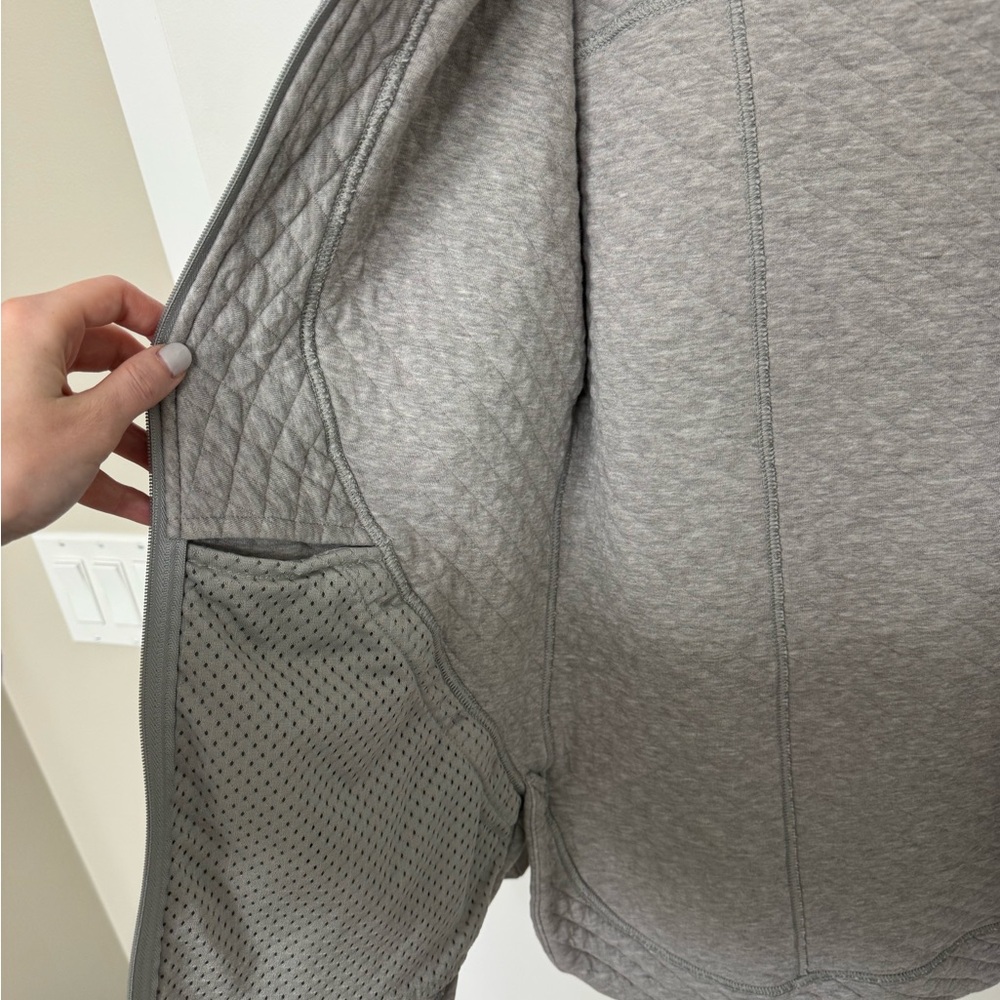 Patagonia Quilted Zip Hoodie in Light Gray - Picture 7 of 12